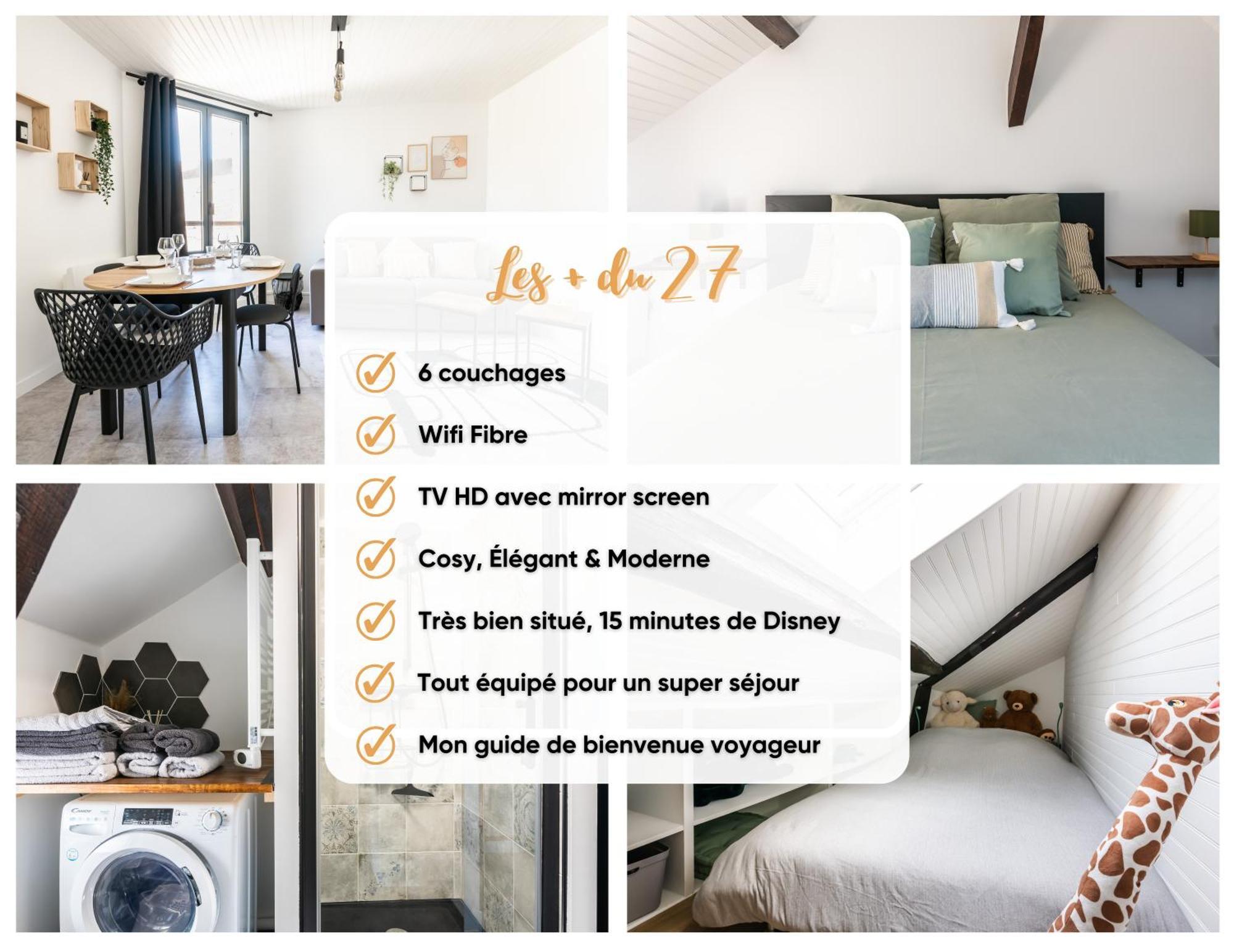Crecy-la-Chapelle Le 27 - Appartement Cosy - Disney 15Min מראה חיצוני תמונה